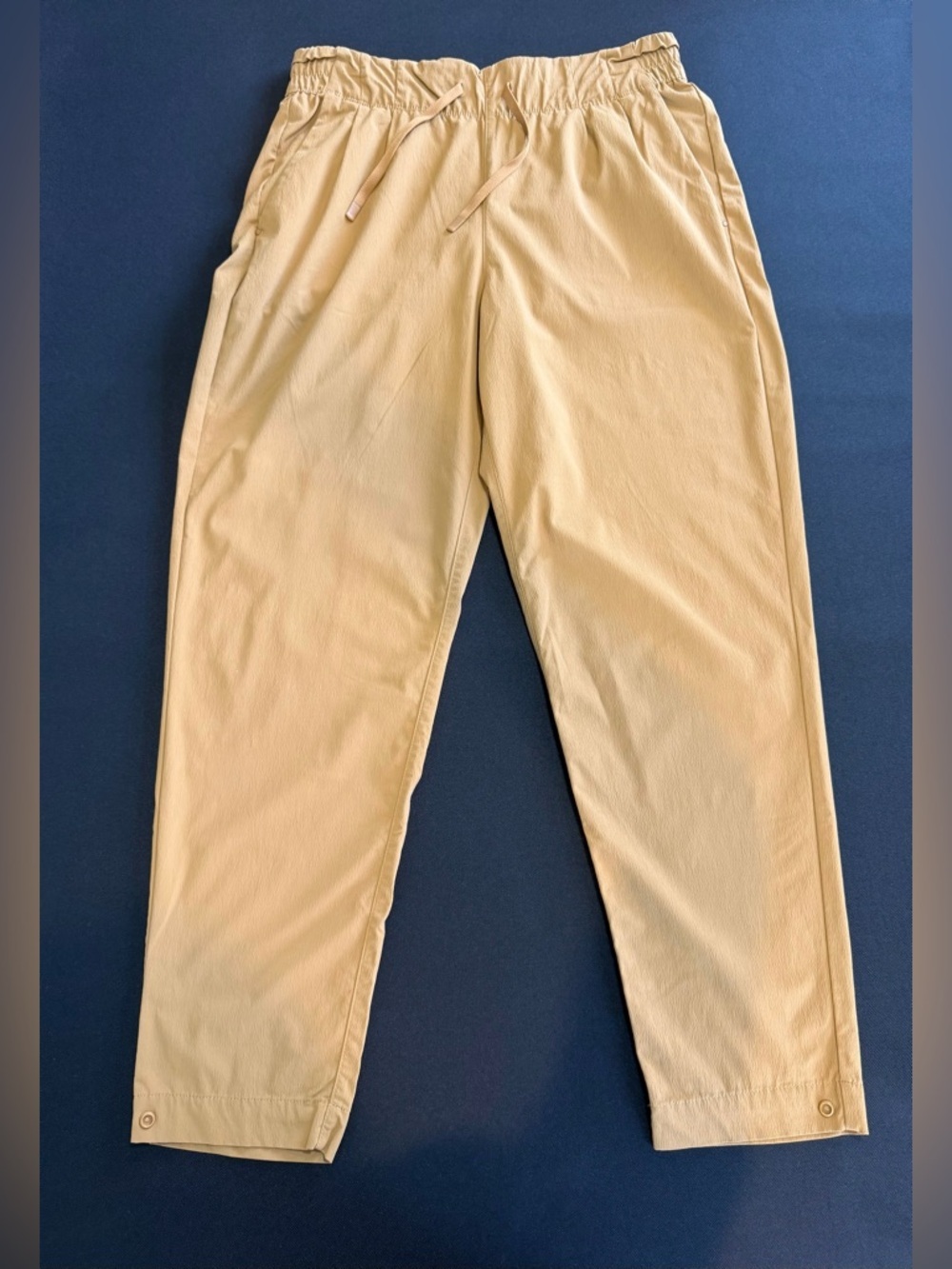 REI Women's Drawstring Trousers in Light Khaki/Mustard Color